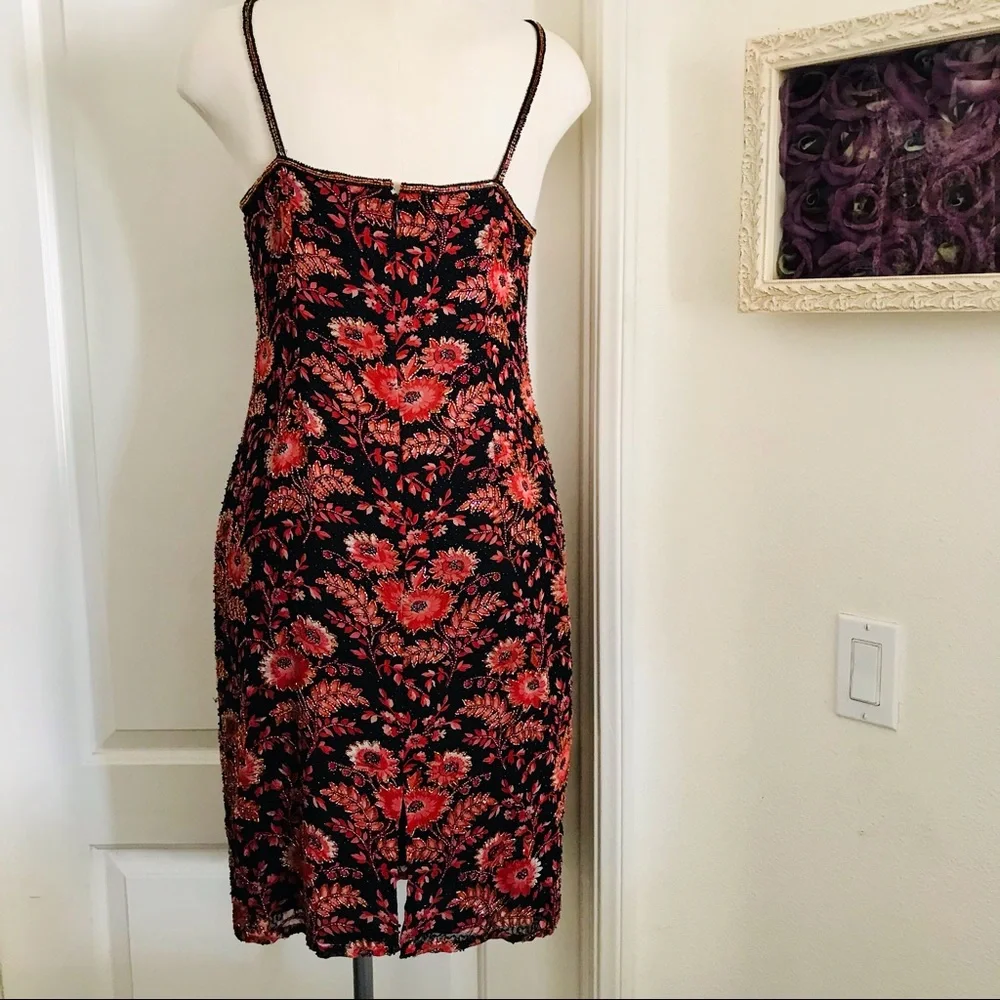 Silk Dress~Stunning & Beaded / Paradise..NY. / Host Pick - Picture 5 of 16